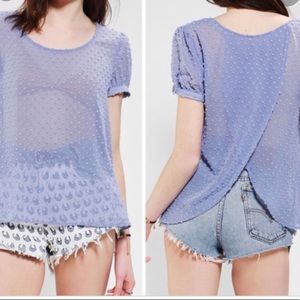 Urban Outfitters - Semi Sheer Tulip Back Blouse